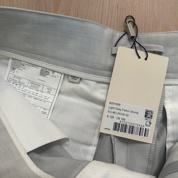Suitsupply Light Grey Fellini Shorts - Picture 2 of 4